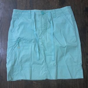 Eddie Bauer Light Teal Casual Drawstring Skirt